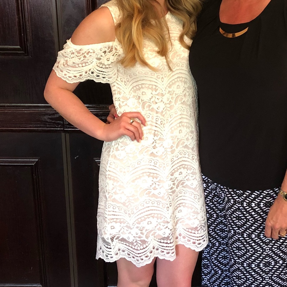 Francesca’s Lace Cold Shoulder Dress